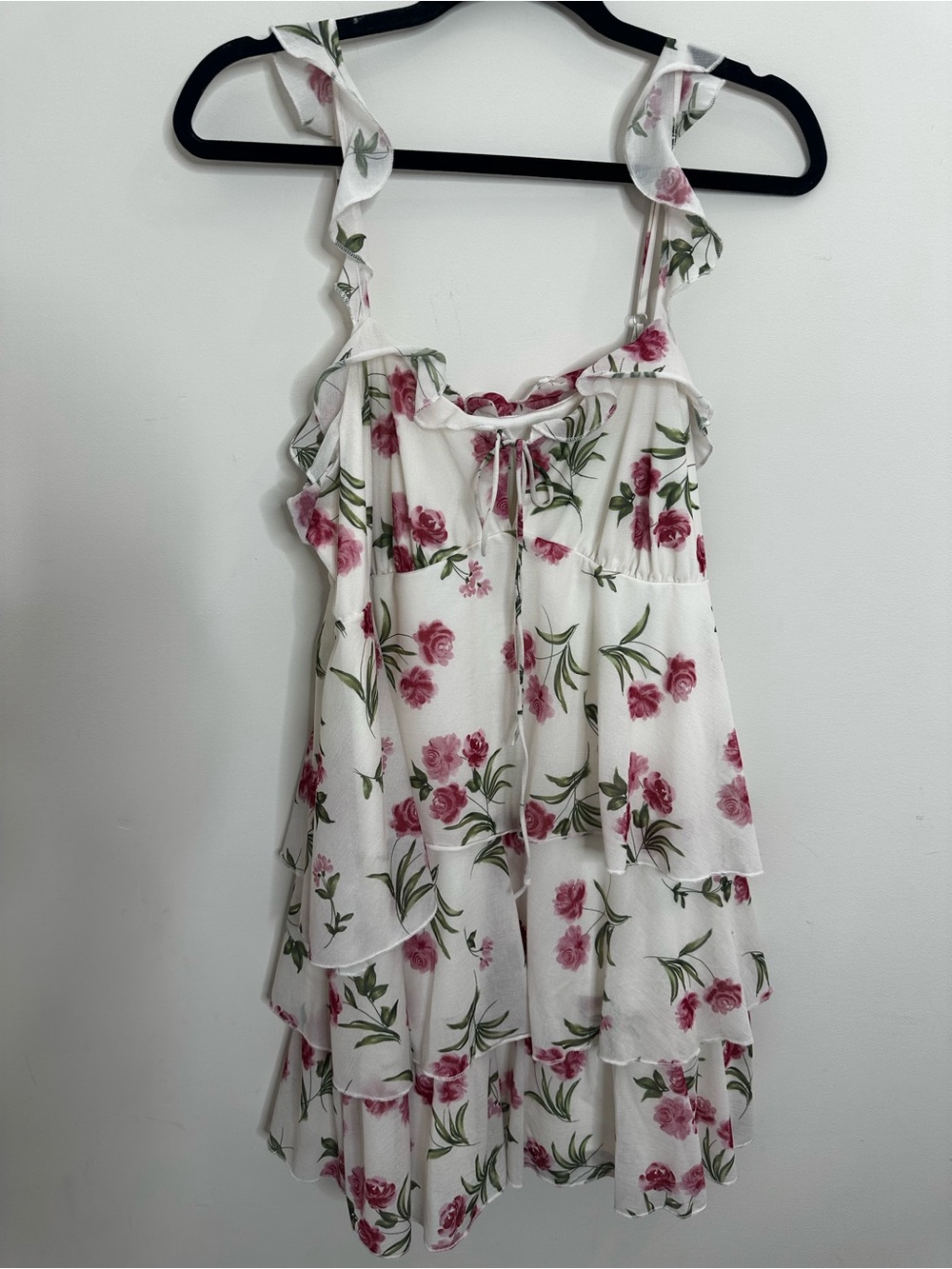 wild fable White Mini Dress with Pink Floral Print
